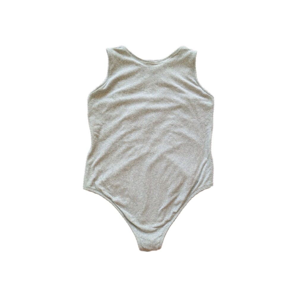 Cacique Ribbed Gray Bodysuit sz 22/24 NWT